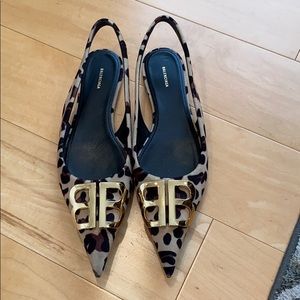 Balenciaga bb sling back flats